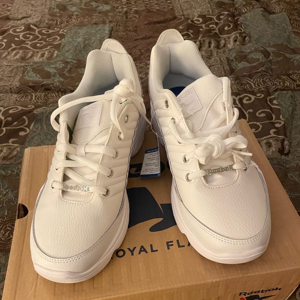 Reebok White Walking Shoes